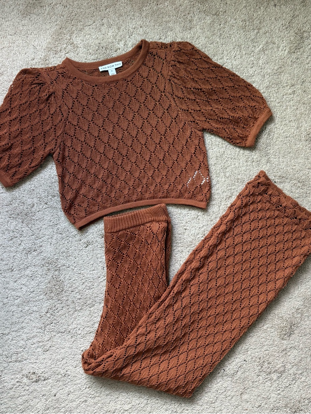 And Now This Rust Knit Set